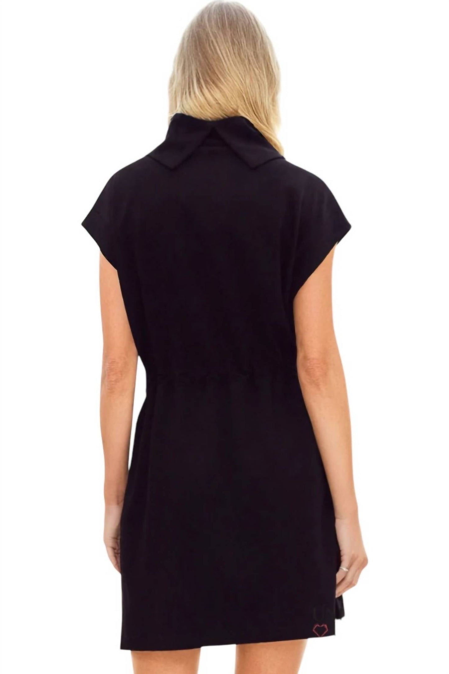 Entro - Gloria Folded Neck Drawstring Dress