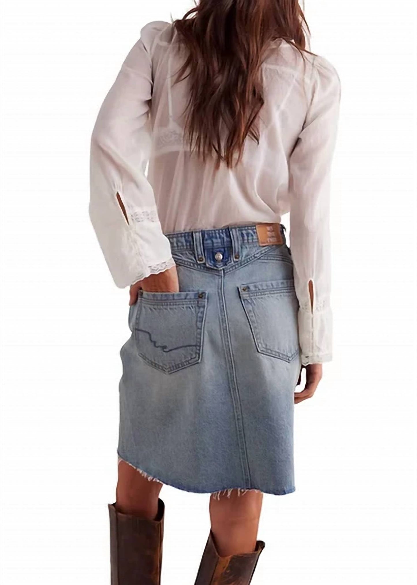 Free People - Suzy Denim Midi Skirt