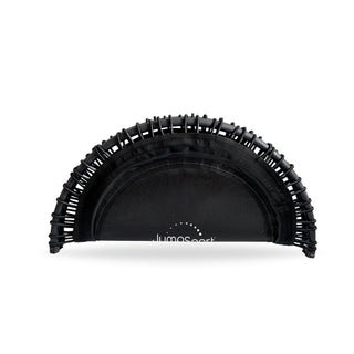 JumpSport 350f Trampolim de fitness dobrável leve de 39 polegadas para ambientes internos, preto