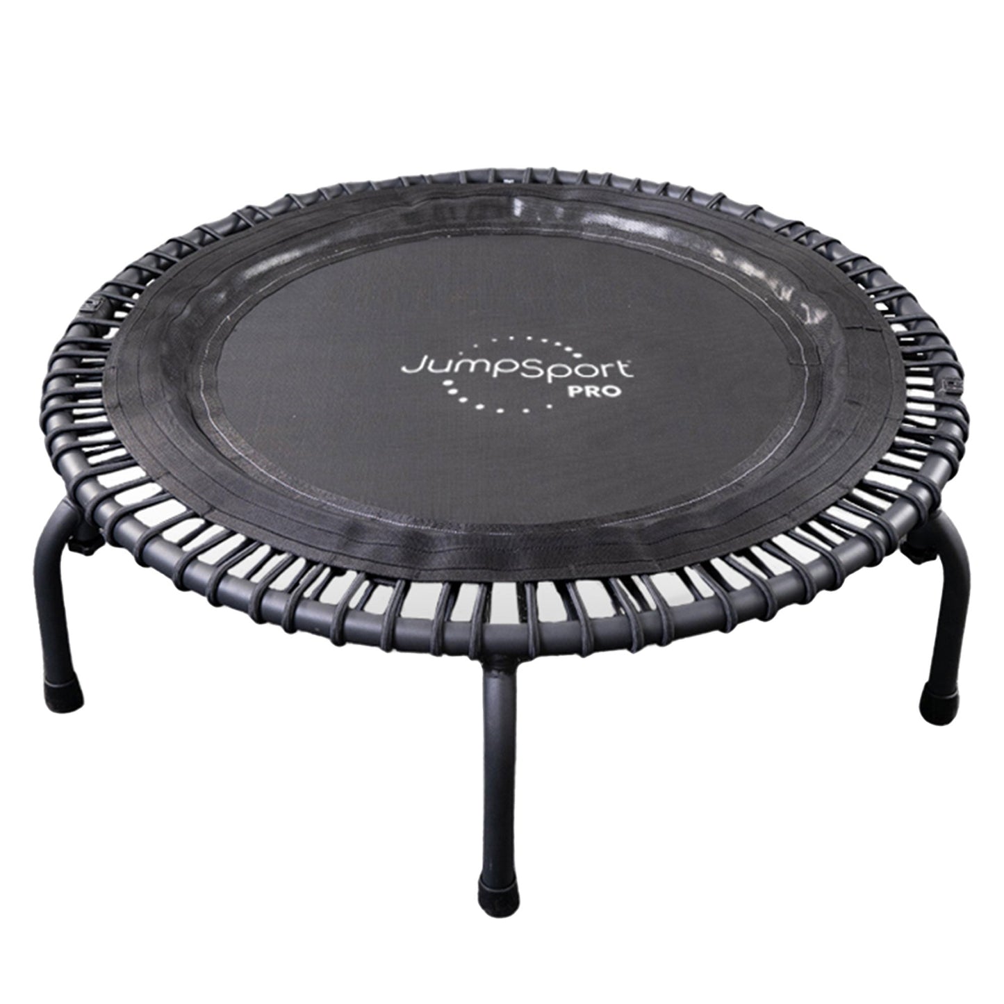 JumpSport 550f PRO Trampolim de fitness dobrável leve para ambientes internos de 44 polegadas, preto