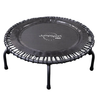 JumpSport 550f PRO Trampolim de fitness dobrável leve para ambientes internos de 44 polegadas, preto