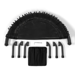 JumpSport 550f PRO Trampolim de fitness dobrável leve para ambientes internos de 44 polegadas, preto