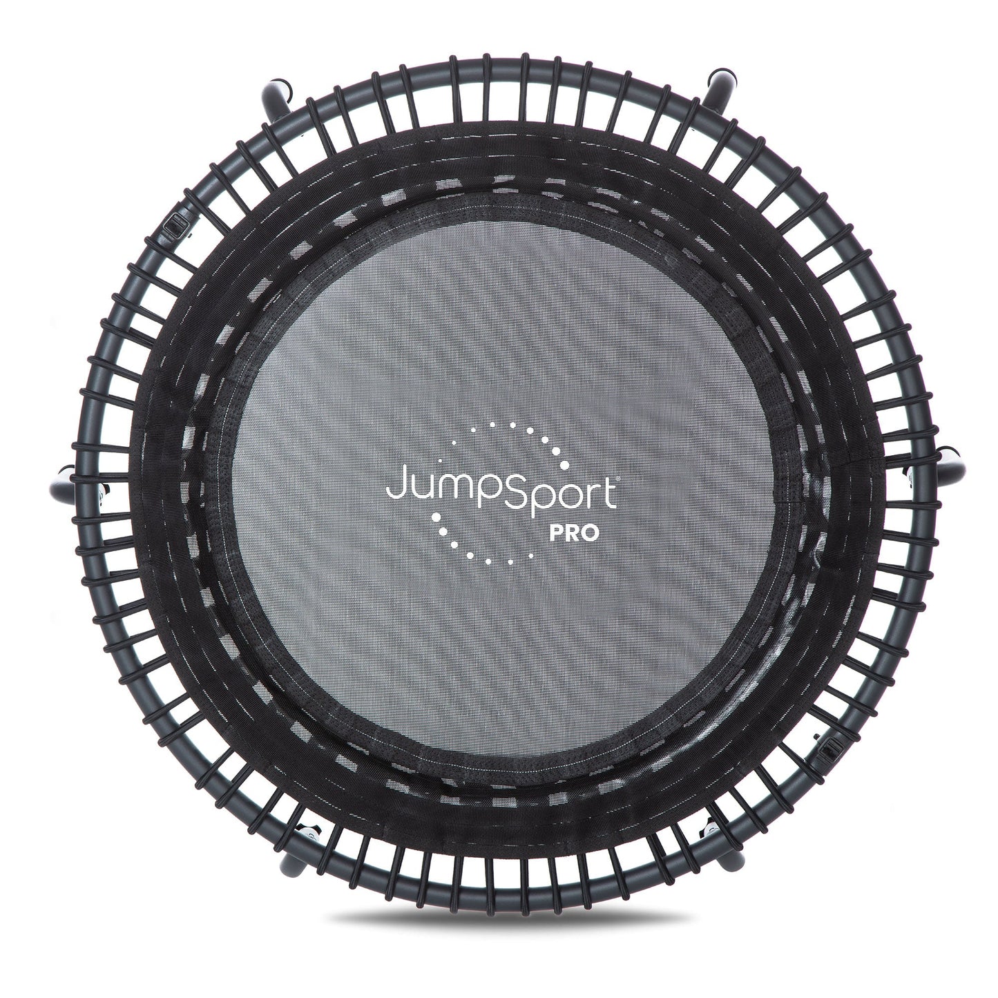 JumpSport 550f PRO Trampolim de fitness dobrável leve para ambientes internos de 44 polegadas, preto