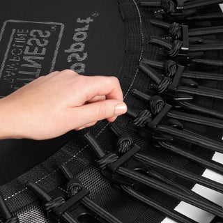 Trampolim de fitness leve e durável para ambientes internos JumpSport 570 PRO de 44 polegadas, preto