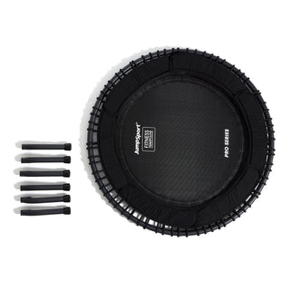 Trampolim de fitness leve e durável para ambientes internos JumpSport 570 PRO de 44 polegadas, preto