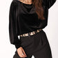 Project Social T - HAZY VELVET LONG SLEEVE TOP