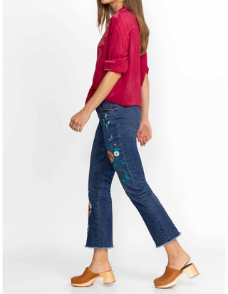 Johnny Was - Calça Jeans Cropped Taymia Baby Boot