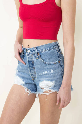 Levi'S - 501 High Rise Denim Shorts