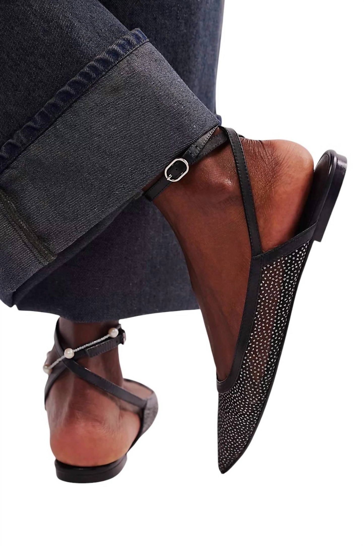 Free People - Women's Sheer Glitter Jules Flats