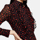 Topshop - Geometric Print Frill Button Down Mini Dress