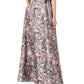 Aidan Mattox - V- Neck Floral Long Dress