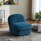 Pumpkin Shaped Swivel Accent Chair, 360 Degree Rotation for Living Room