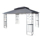 13 x 10 Ft Patio Gazebo Tent with Ventilated Double Roof and Mosquito Net