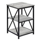 3 Tier Accent Table, Side Marble Look Contemporary & Modern