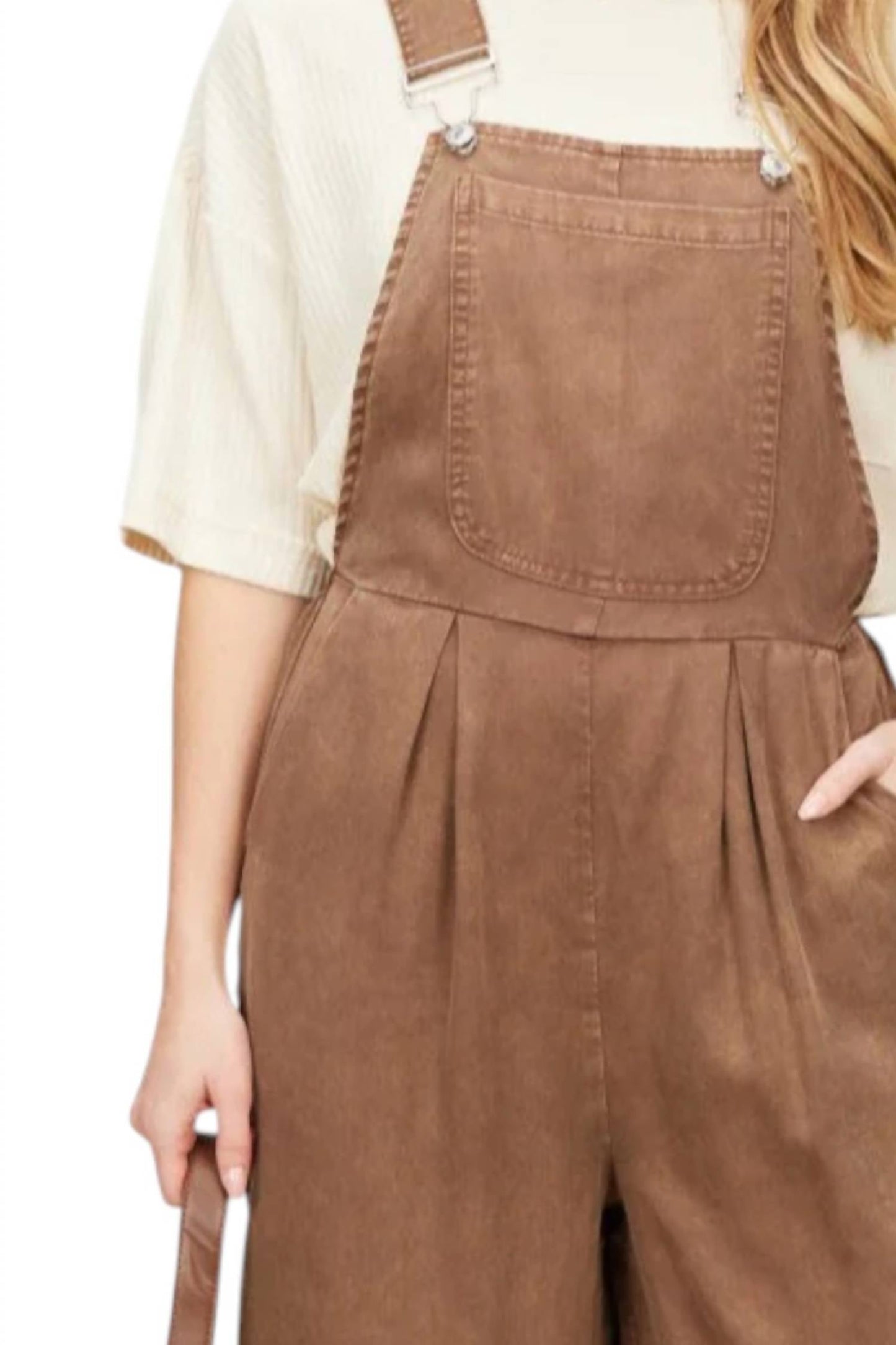 Before You Collection - Chambray Wide Leg Overalls
