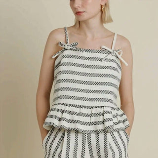 Aureum - Tweed Peplum Camisole Top