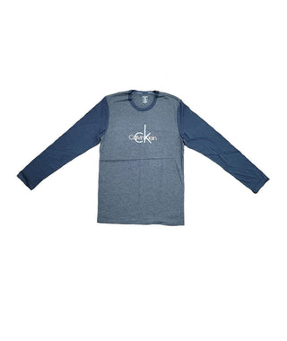 Calvin Klein - Camisa de dormir masculina de manga comprida