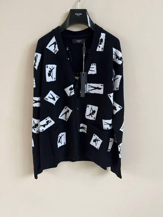Amiri - Cards Intarsia Cardigan Sweater
