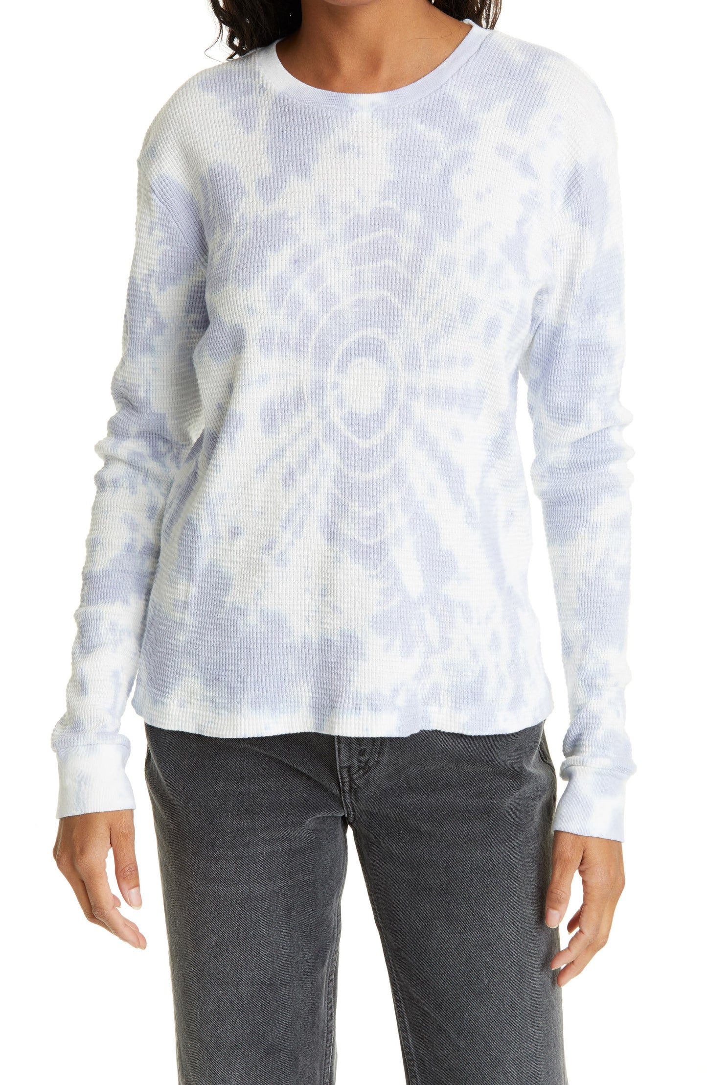 ReDone Women's Lilac Long Sleeve Thermal Tee - Small