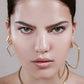 Eklexic - Women's Square Shaped Hoop Earrings