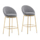 Celano Indoor Metal Upholstered Barstool Set of 2