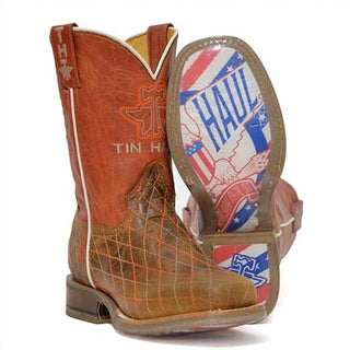 Tin Haul - Little Kids Crossed Boots With Bald Eagle Sole