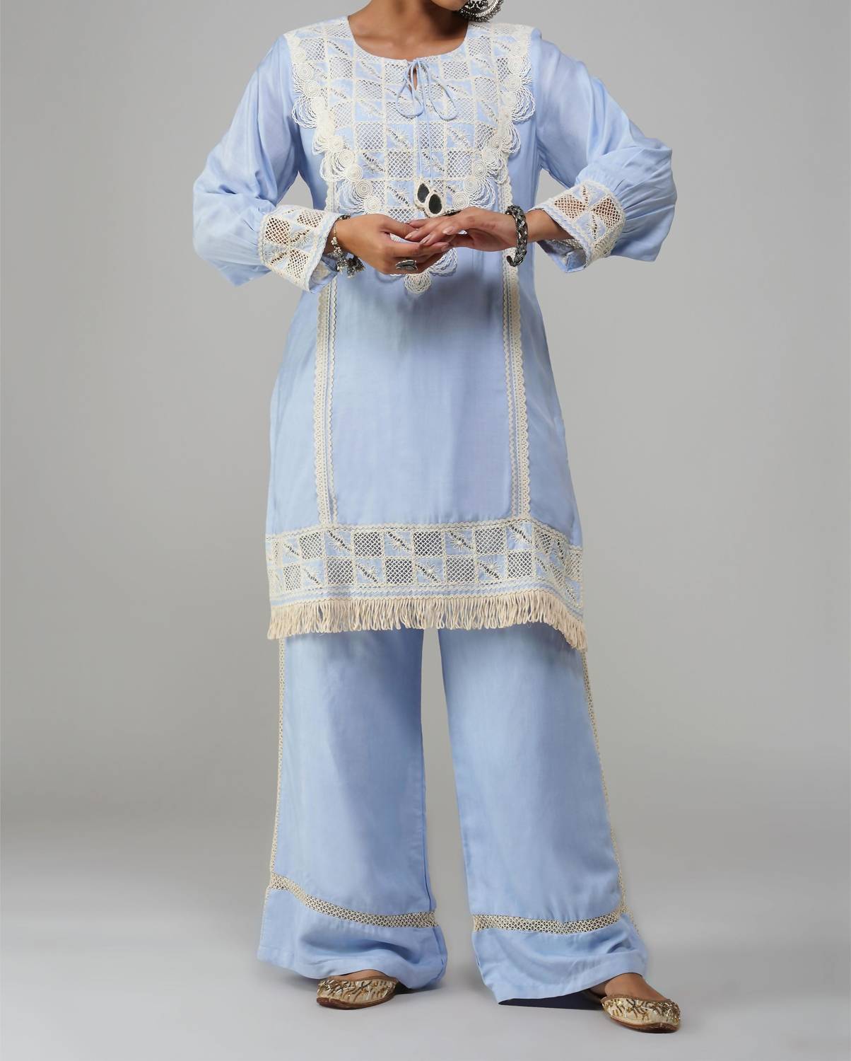Zaalima Fashion - Straight Tunic Set Cotton - Noor-e-rang