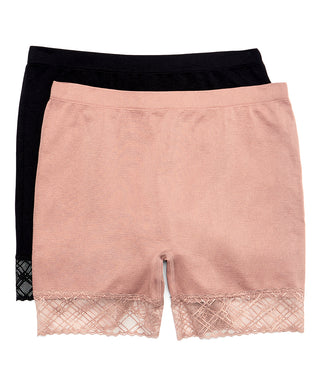 Shorts femininos Rene Rofe pretos e bege claro, tamanho G