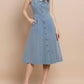 Tcec - V-neck Vintage Midi Dress