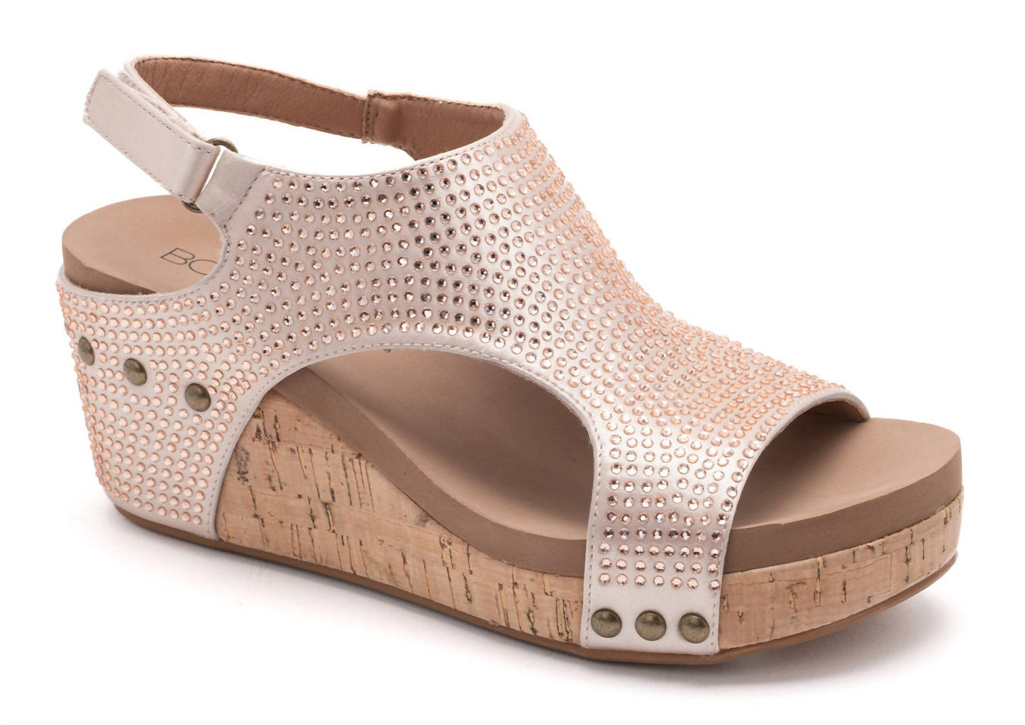 Corkys Footwear - Women's Carley Champagne Crystals Wedge Corkys