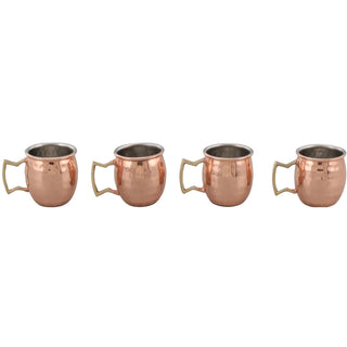 Caneca de cobre artesanal de 2 oz (conjunto de 4)