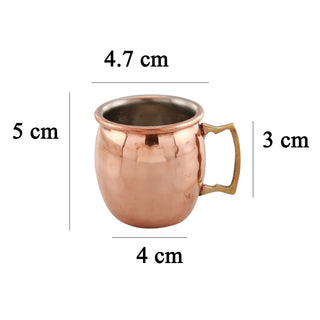 Caneca de cobre artesanal de 2 oz (conjunto de 4)