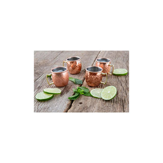 Caneca de cobre artesanal de 2 oz (conjunto de 4)