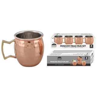 Caneca de cobre artesanal de 2 oz (conjunto de 4)