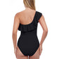 Profile By Gottex - Ruffle One Shoulder One Piece Swimsuit