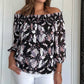 Veronica M - Off The Shoulder Abstract Print Top