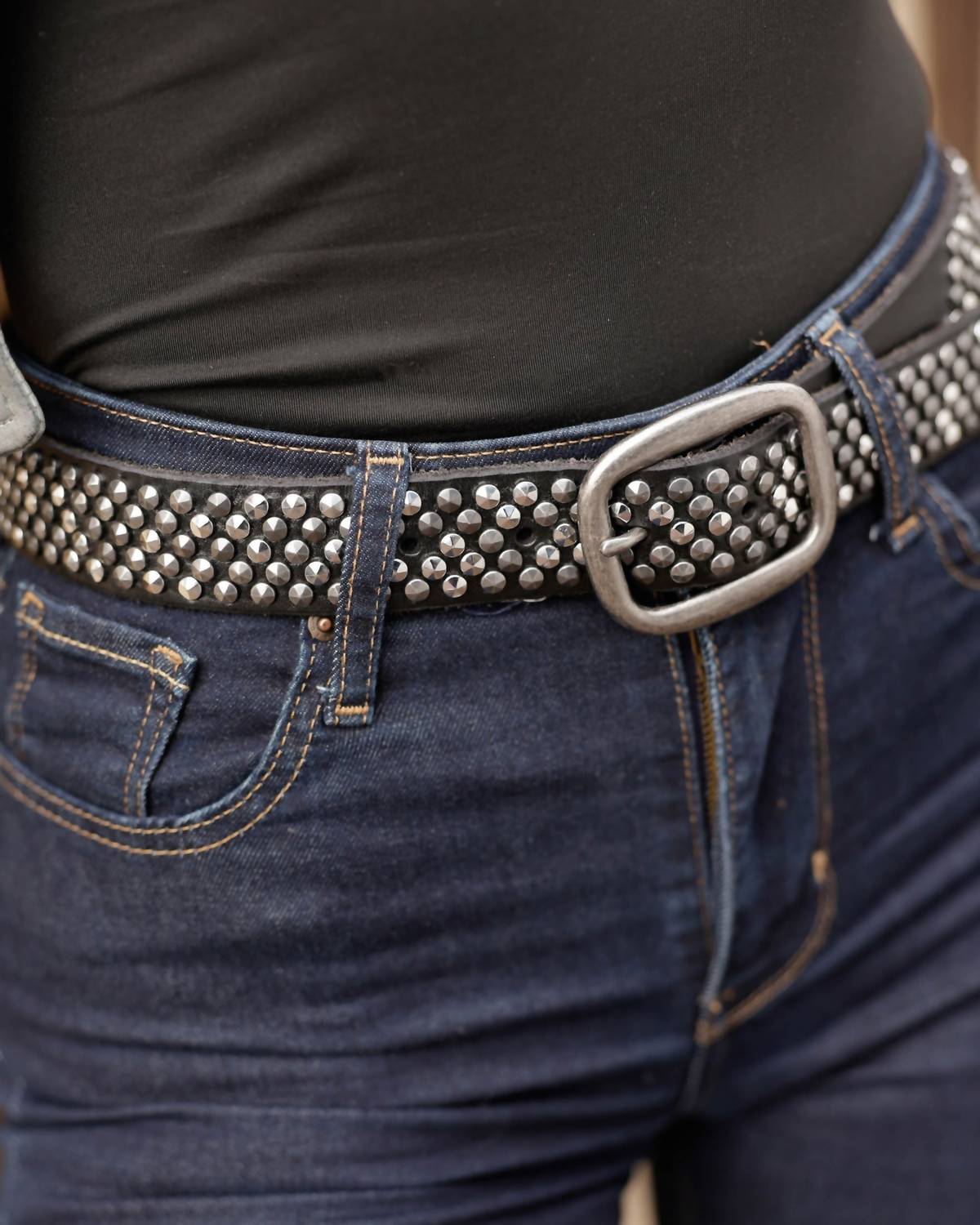 Amsterdam Heritage - Women's Britta Buckle Studded Leather Belt