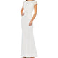Ieena For Mac Duggal - Beaded Cap Sleeve Column Dress