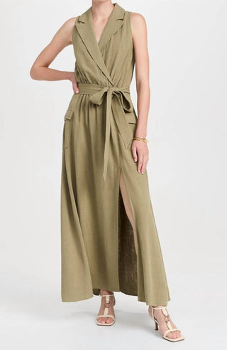 Teoria - Vestido Maxi Militar Mayer