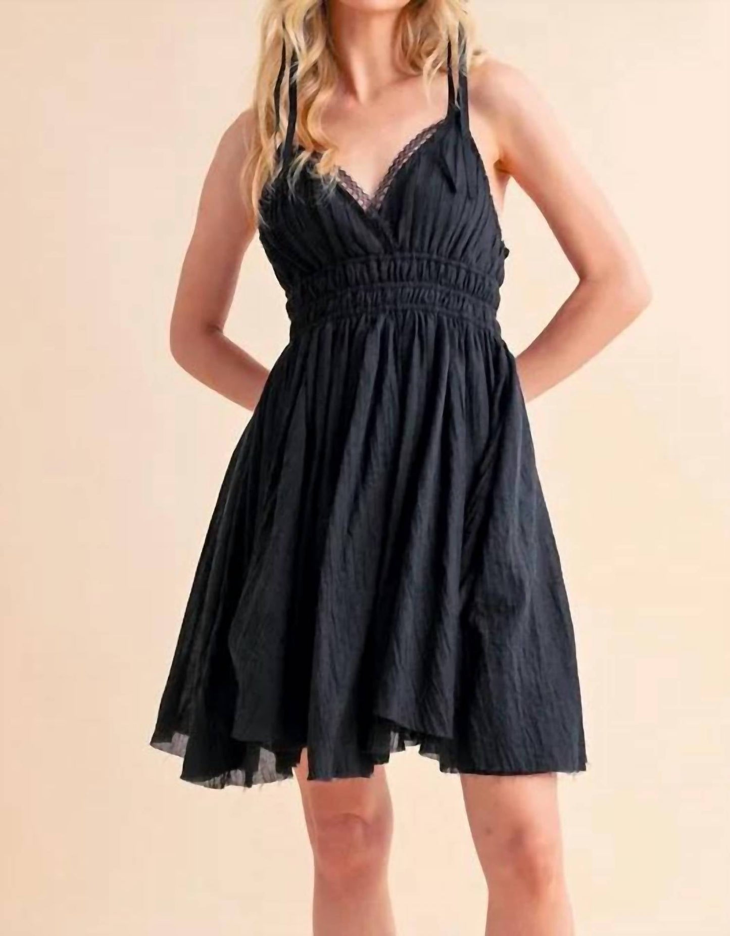 Trendsi - Aemi+Co Lace Detail Mini Cami Dress