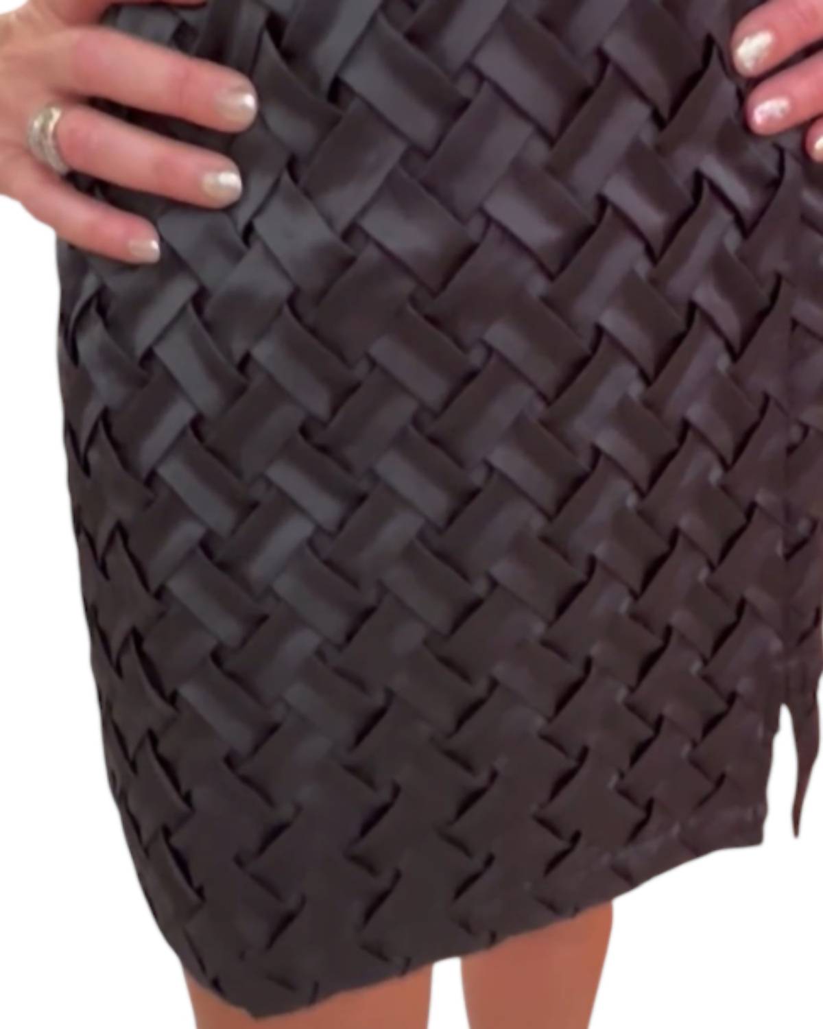 B.Right - Strapless Woven Prom Dress