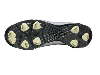 Chuteira de beisebol Mizuno Classic Low G5 com 9 pontas, masculina, branca/preta, tamanho 15 D(M) EUA