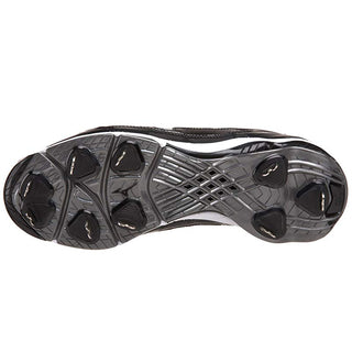 Chuteira de beisebol Mizuno Classic Low 9-Spike masculina, tamanho 5 LC, preta/branca