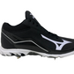 Chuteira de beisebol Mizuno Swagger Mid com 9 pontas masculina, preta