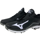Chuteira de beisebol Mizuno Swagger Mid com 9 pontas masculina, preta