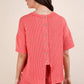 Very J - Oversized Two Tone Double Knit Top & Shorts