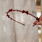 Andi - Women's Velvet Bow And Pearl Headband