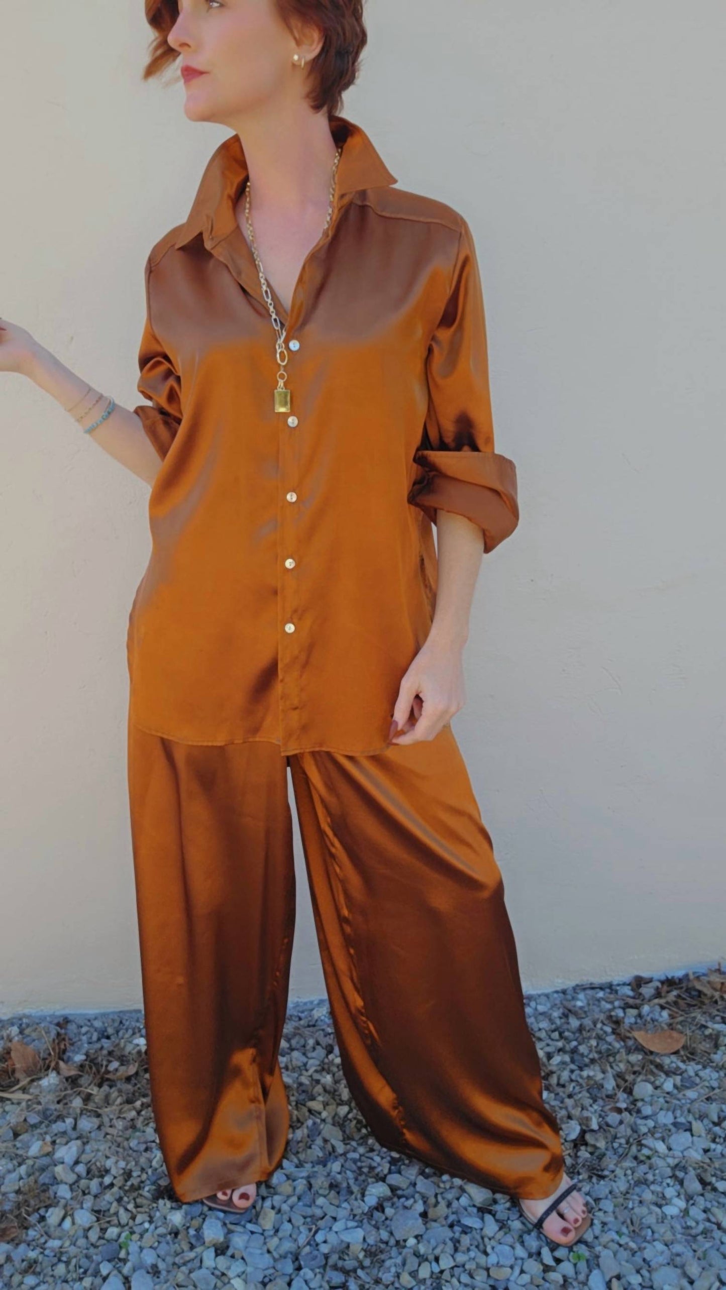 Adrienne - Women's Satin Pants