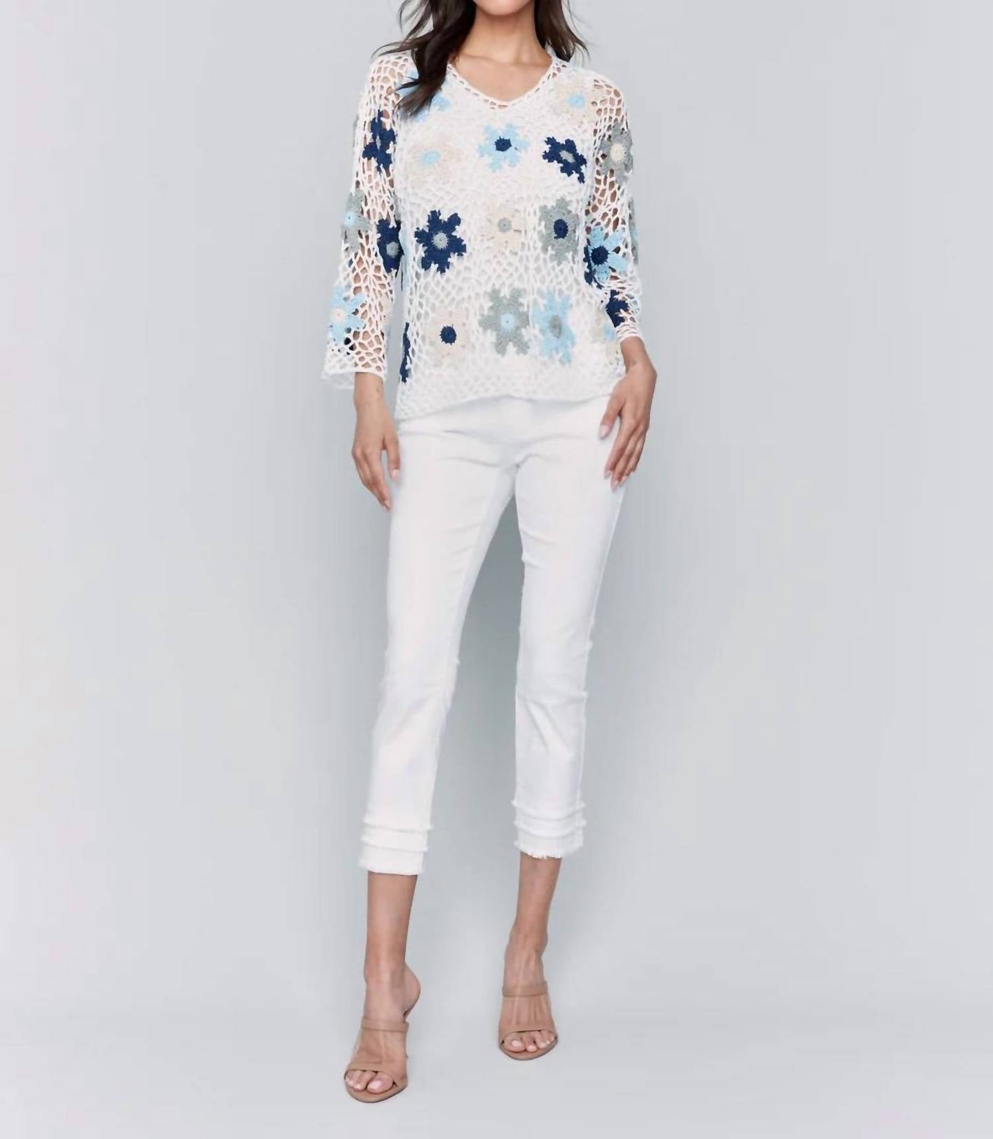 Charlie B - Handcrafted Floral Crochet Top