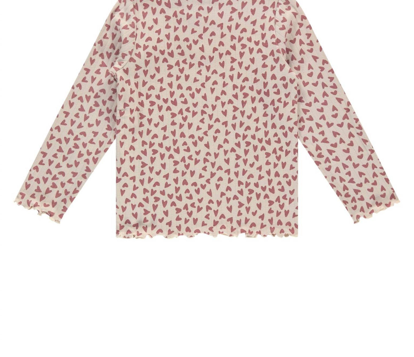 Babyface - Girl's Lettuce Hem Printed Long Sleeves Tee